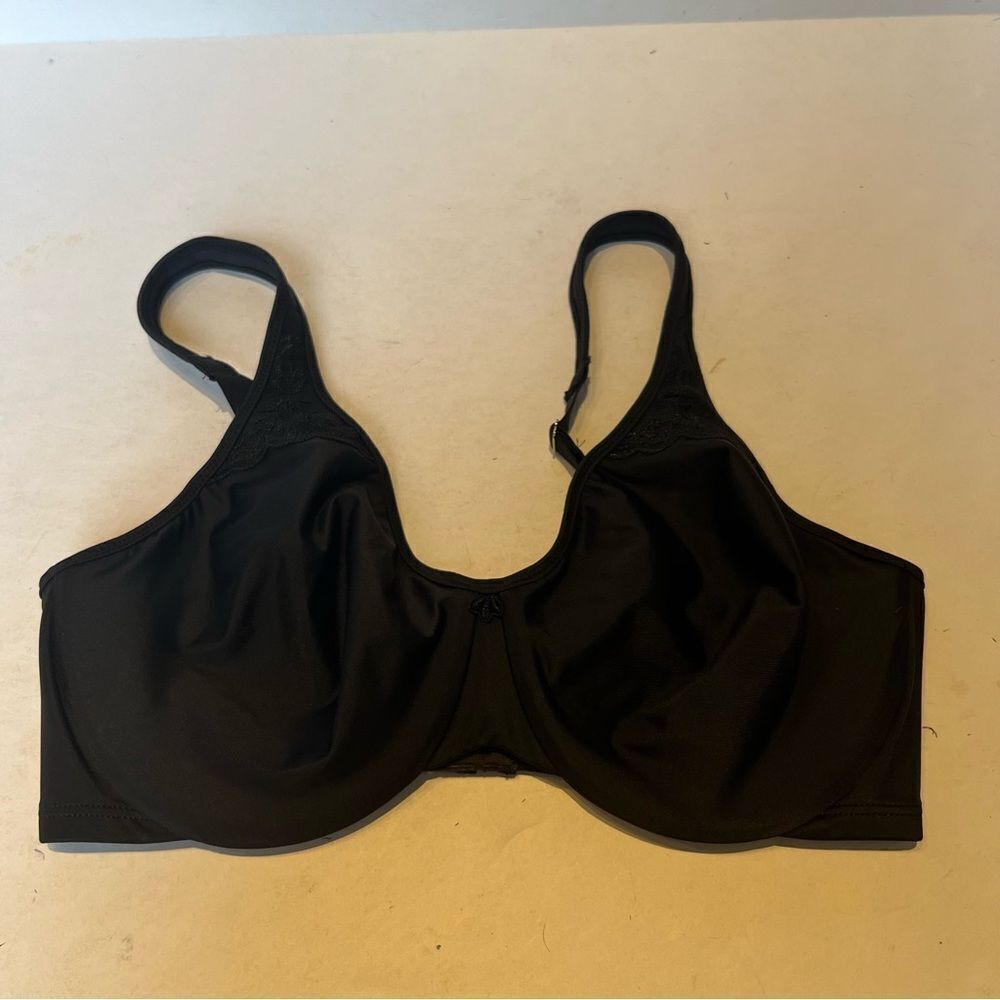 Bali Full Coverage Bra Lined Underwire Size 34D Black
